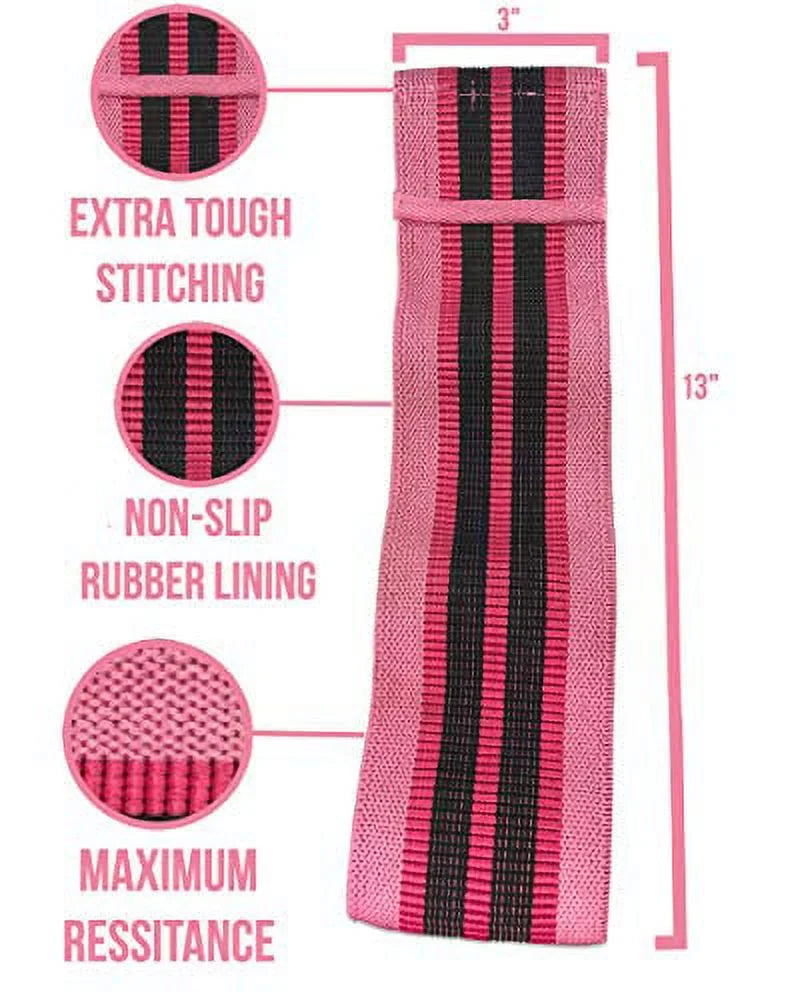 Development Booty Bands Soft Fabric Non-Slip Hip Band & Glute Circle Heavy Resistance Loops for Legs & Butt